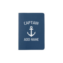 Personalized boat captain nautical passport holder