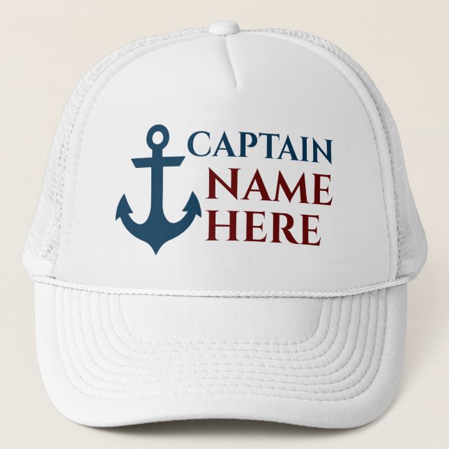 Personalized Boat Captain's Hat (Front)