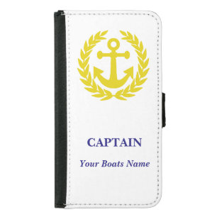 Personalized boat captains wallet phone case for samsung galaxy s5
