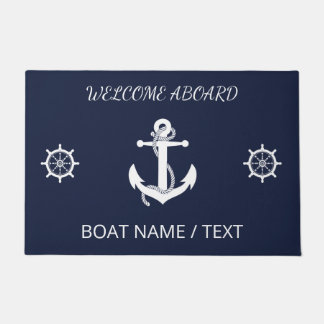 Personalized Boat Mat, Nautical Decor, Lake House Doormat