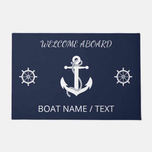 Personalized Boat Mat Nautical Decor Lake House  Doormat