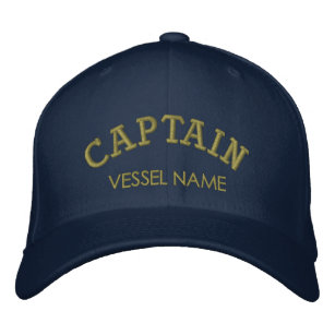 Personalized Boat Name Captain Hat