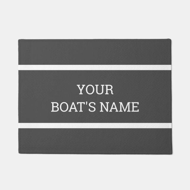 Personalized Boat Name Dock Mat (Front)