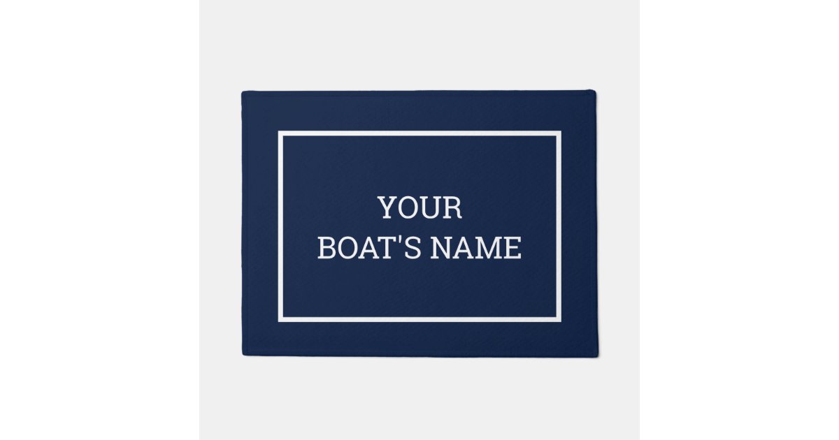 Personalized Boat Name Dock Mat Zazzle