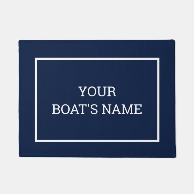 Personalized Boat Name Dock Mat (Front)