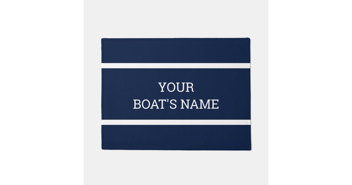 Personalized Boat Name Dock Mat Zazzle