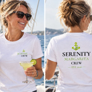 Personalized Boat Name Margarita Crew Nautical T-Shirt
