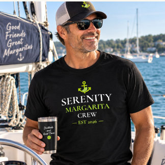 Personalized Boat Name Margarita Crew Nautical T T-Shirt