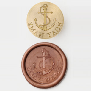 Personalized Boat Name Nautical Anchor Wax Seal Stamp