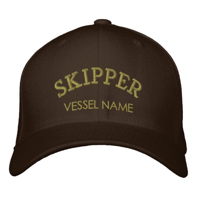 Personalized Boat Name Skipper Hat (Front)