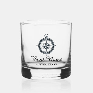 Personalized Boat Name Whiskey Glass