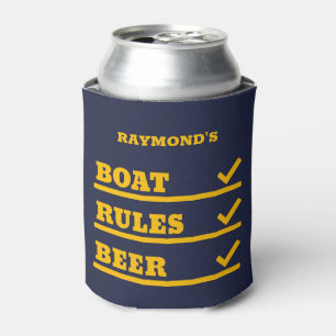 Personalized Boat Rules Checklist Can Sleeve Cooler