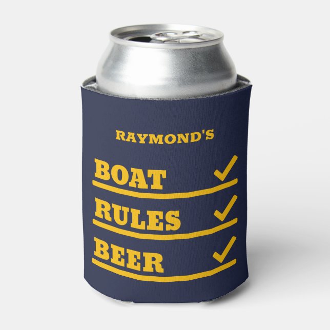 Personalized Boat Rules Checklist Can Sleeve Cooler (Can Front)