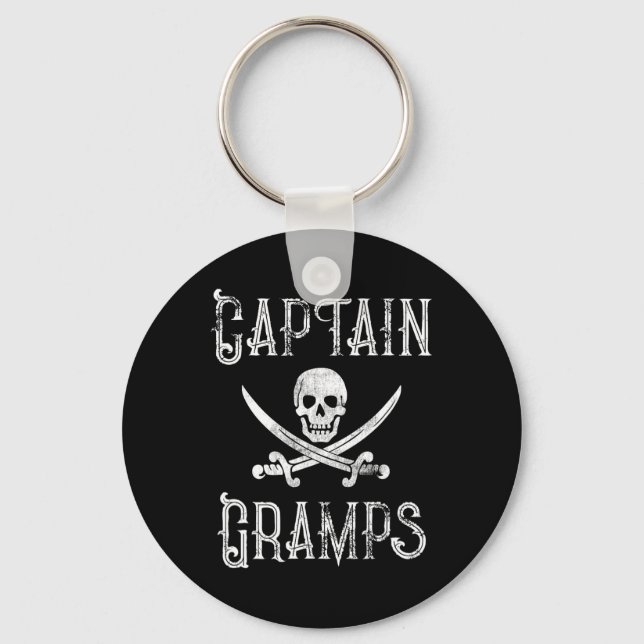 Personalized Boating Pirate Gift Captain Gramps  Keychain (Front)
