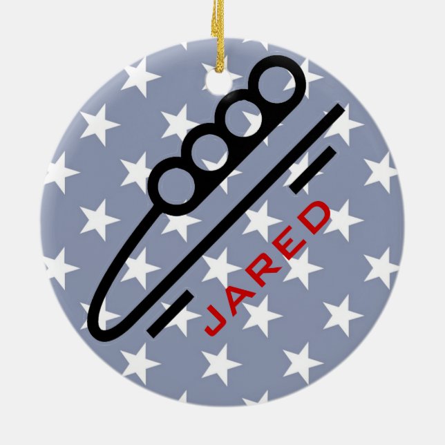 Personalized BobSledding Ornament (Back)