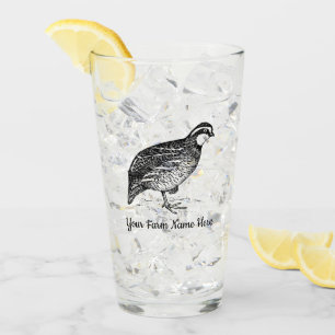 Personalized Bobwhite Quail Farm Glass