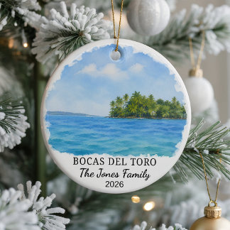 Personalized Bocas Del Toro Ceramic Ornament, Cust Ornament
