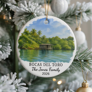 Personalized Bocas Del Toro Ceramic Ornament, Cust Ornament