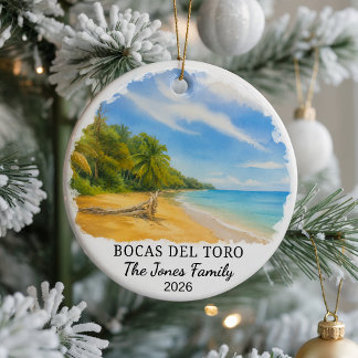 Personalized Bocas Del Toro Ceramic Ornament, Cust Ornament