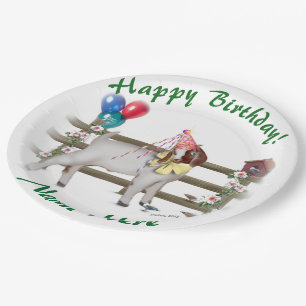 Personalized Boer Goat Birthday Party Plates