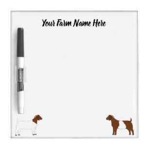 Personalized Boer Goat Dry Erase Board