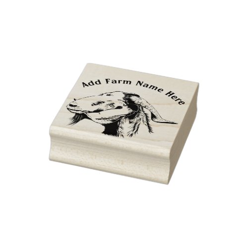 Personalized Boer Goat Farm Head Sketch Rubber Stamp