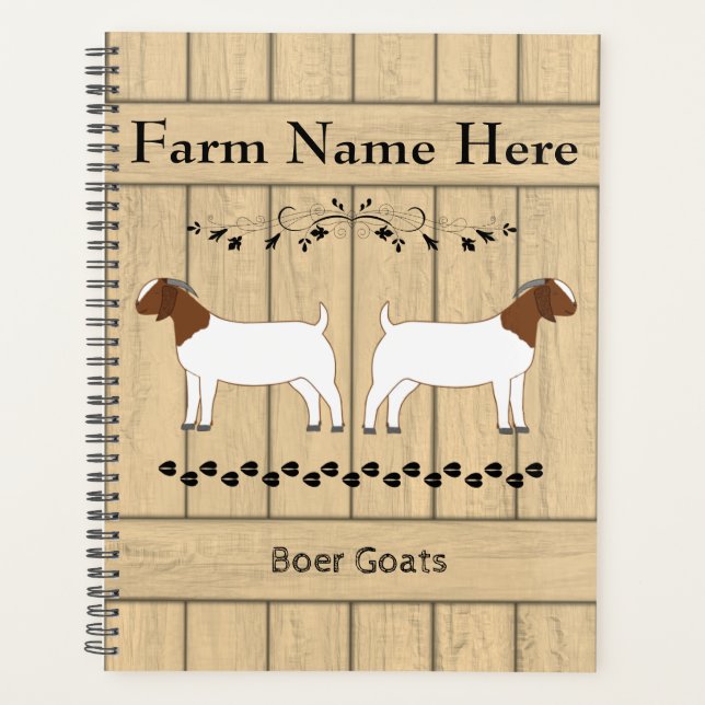 Personalized Boer Goat Farm Planner (Front)