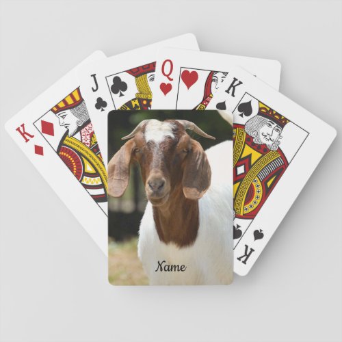 Personalized Boer Goat Farm Playing Cards