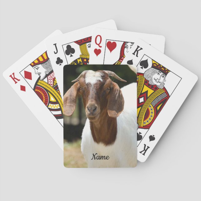 Personalized Boer Goat Farm Poker Cards (Back)