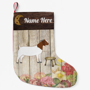 Personalized Boer Goat Farm Small Christmas Stocking