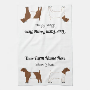 Personalized Boer Goat Kitchen Towel
