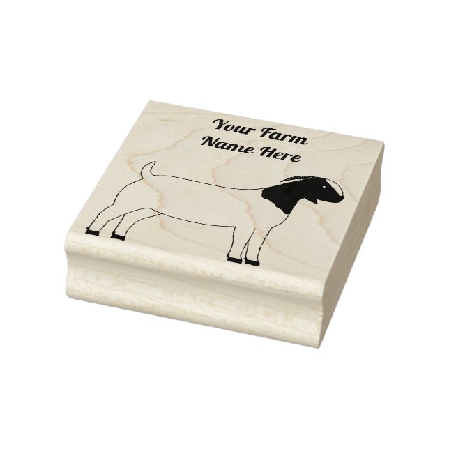 Personalized Boer Goat Rubber Stamp (Stamp)