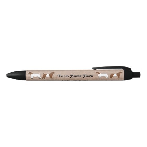 Personalized Boer Goat Show Herd Black Ink Pen