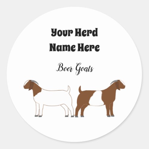 Personalized Boer Goat Sticker