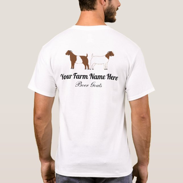 Personalized Boer Goat T-Shirt (Back)