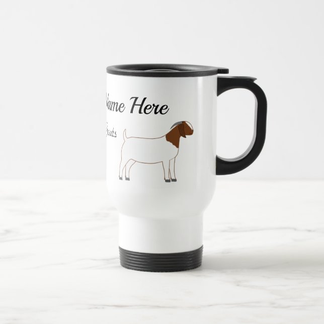 Personalized Boer Goat Travel Mug (Right)