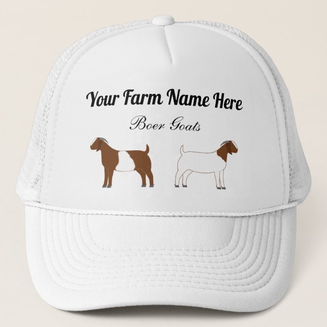 Personalized Boer Goats Trucker Hat (Front)