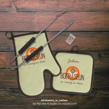 Personalized BOERSEUN Windpomp Afrikaans Braai /