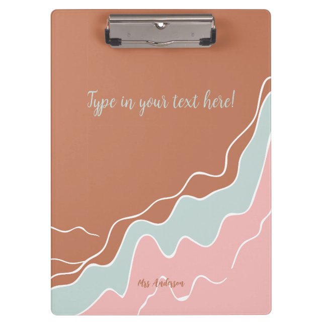 personalized Bohemian Modern custom gift  Clipboard (Front)