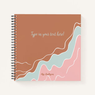 personalized Bohemian Modern custom gift Notebook