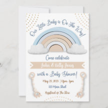 Personalized Boho Baby Shower Invitation