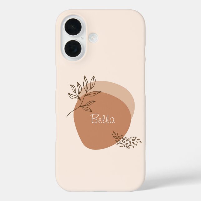 Personalized Boho Beige iPhone Case (Back)