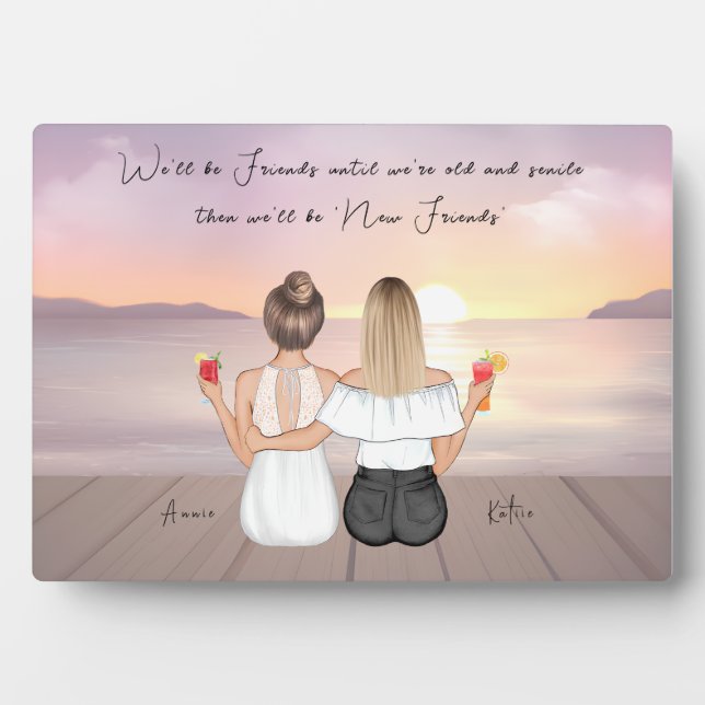 Personalized Boho Best Friend Gift Plaque (Front)