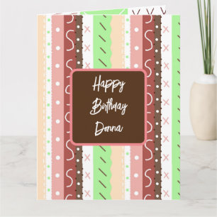 Personalized Boho Birthday Whimsical Card