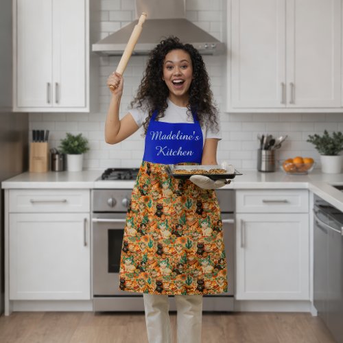 Personalized Boho Cats Apron