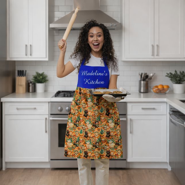 Personalized Boho Cats Apron (Personalized Boho Cats Apron)