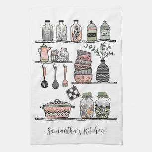 Personalized Boho Chic Farmhouse Decor  Kitchen Towel