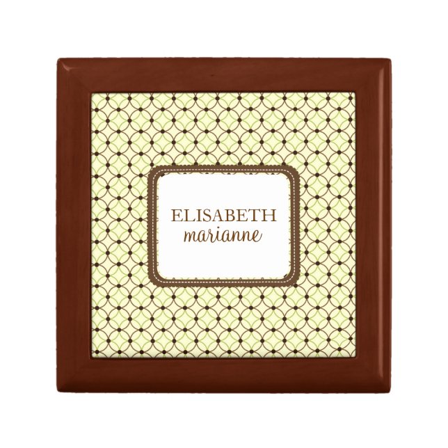 Personalized Boho Chic Keepsake Box (Front)