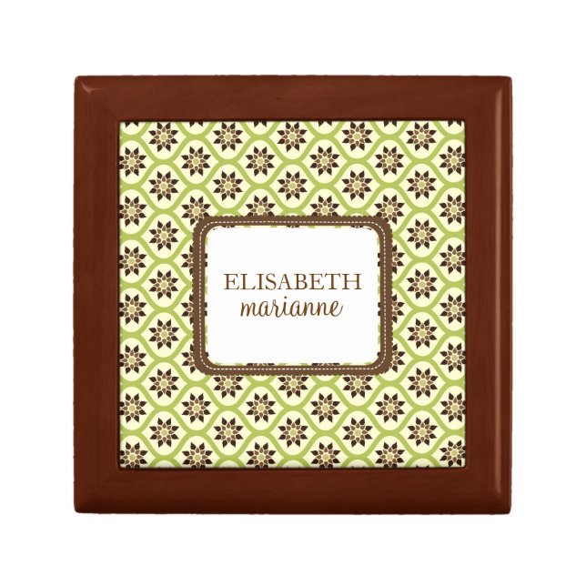 Personalized Boho Chic Keepsake Box (Front)