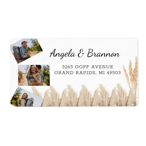 Personalized Boho Chic Wedding Return Address Label